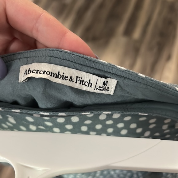 Blue and white polkadot midi skirt - Picture 3 of 3